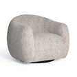 Judy Black and White Woven Fabric Swivel Chair by TOV Furniture at Eve Furniture