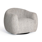 Judy Black and White Woven Fabric Swivel Chair by TOV Furniture at Eve Furniture