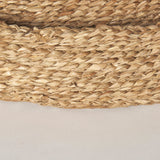 Ulana Set of 3 Round Nesting Seagrass Trays w/ Loop Handles by Mercana at Eve Furniture