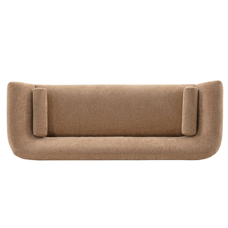Ulka Sofa in Light Brown by Manhattan Comfort at Eve Furniture