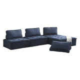 Ulrich Blue Modular 4-Piece Modular Sectional by Homelegance at Eve Furniture