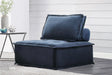 Ulrich Blue Modular Chair with Removable Bolster by Homelegance at Eve Furniture
