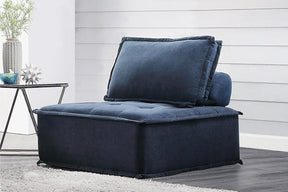 Ulrich Blue Modular Chair with Removable Bolster by Homelegance at Eve Furniture