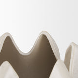 Ulrich Sculptural Cream Glazed Ceramic Vase by Mercana at Eve Furniture