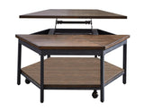 Ultimo Hexagon Lift-Top Cocktail Table w/Casters by Steve Silver at Eve Furniture