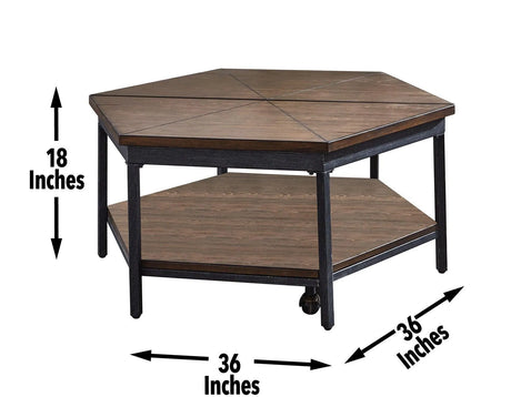 Ultimo Hexagon Lift-Top Cocktail Table w/Casters by Steve Silver at Eve Furniture
