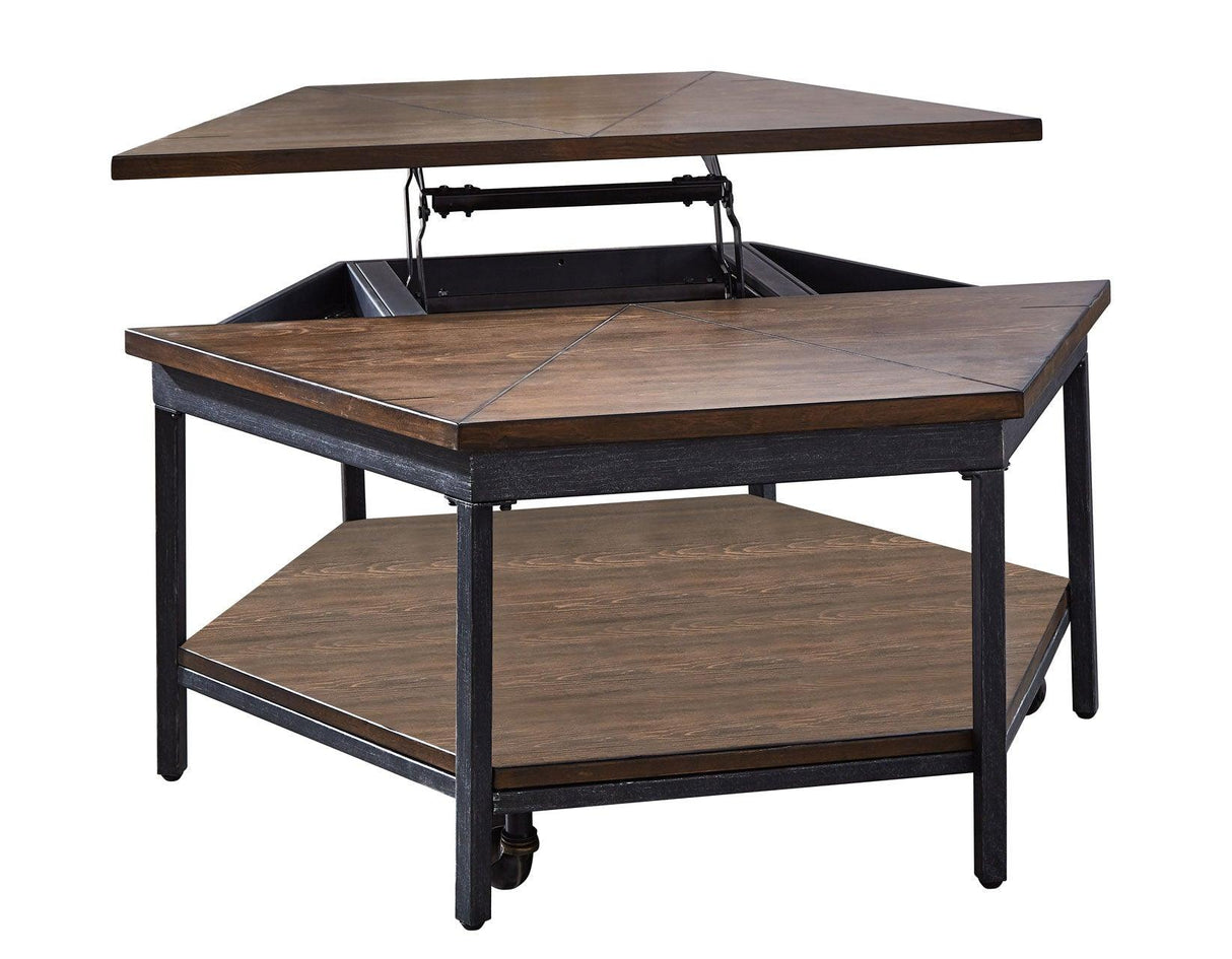 Ultimo Hexagon Lift-Top Cocktail Table w/Casters by Steve Silver at Eve Furniture