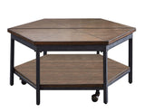 Ultimo Hexagon Lift-Top Cocktail Table w/Casters by Steve Silver at Eve Furniture