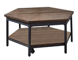 Ultimo Hexagon Lift-Top Cocktail Table w/Casters by Steve Silver at Eve Furniture
