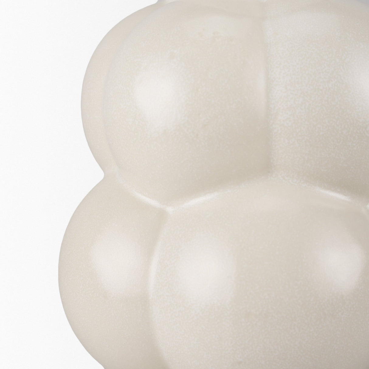 Ulvi Cream Glazed Bubble Ceramic Vase by Mercana at Eve Furniture