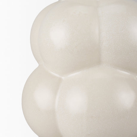 Ulvi Cream Glazed Bubble Ceramic Vase by Mercana at Eve Furniture