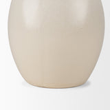Ulvi Cream Glazed Bubble Ceramic Vase by Mercana at Eve Furniture