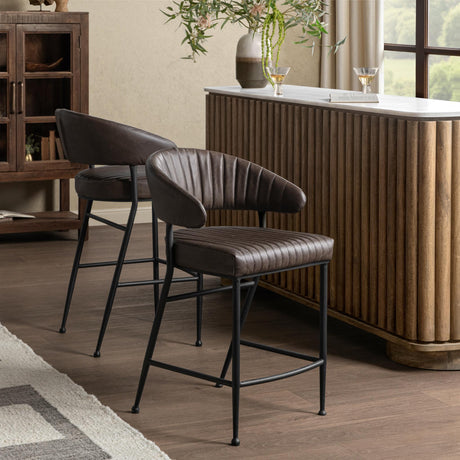 Umbria Burnished Walnut Barstool by Classic Home at Eve Furniture