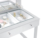 Umbridge Chrome and White 3-Drawer Vanity with Lighting by Coaster at Eve Furniture