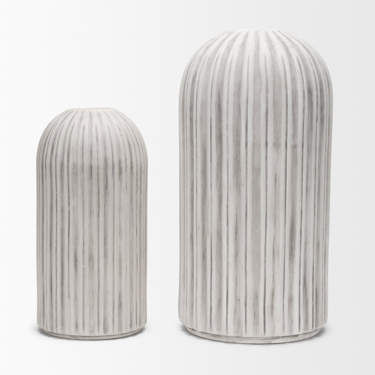 Ummi Small Off White w/ Gray Antiquing Ceramic Vase by Mercana at Eve Furniture