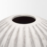 Ummi Tall Off White w/ Gray Antiquing Ceramic Vase by Mercana at Eve Furniture