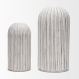 Ummi Tall Off White w/ Gray Antiquing Ceramic Vase by Mercana at Eve Furniture