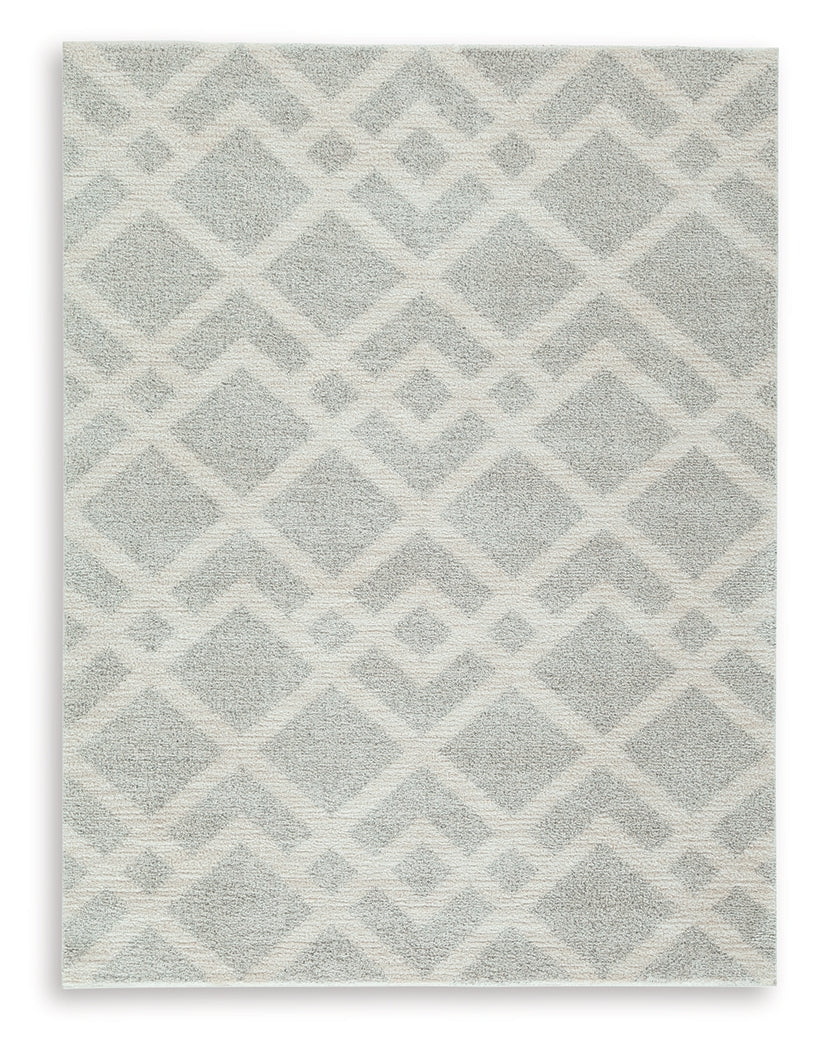 Unawick Gray/Ivory Medium Rug by Ashley at Eve Furniture