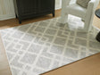 Unawick Gray/Ivory Medium Rug by Ashley at Eve Furniture