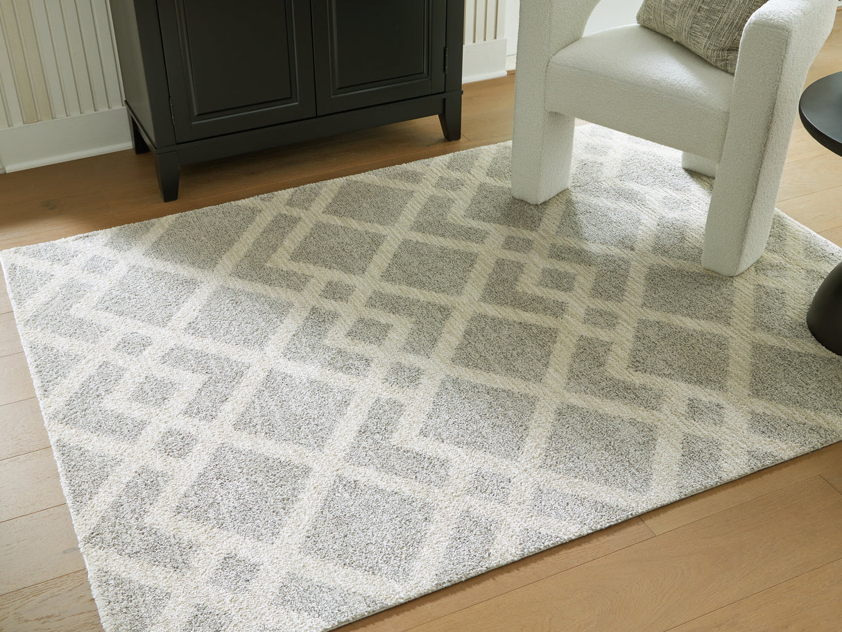 Unawick Gray/Ivory Medium Rug by Ashley at Eve Furniture