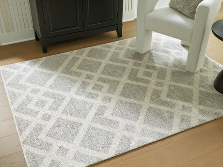Unawick Gray/Ivory Medium Rug by Ashley at Eve Furniture