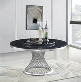 Unico Black/Chrome Dining Table by New Era Innovations at Eve Furniture