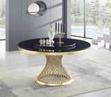 Unico Black/Gold Dining Table by New Era Innovations at Eve Furniture