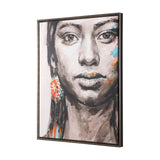 Unity I Woman (FL) by Mercana Studio a Hand Embellished Textured Framed Canvas by Mercana at Eve Furniture