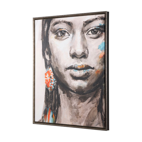 Unity I Woman (FL) by Mercana Studio a Hand Embellished Textured Framed Canvas by Mercana at Eve Furniture