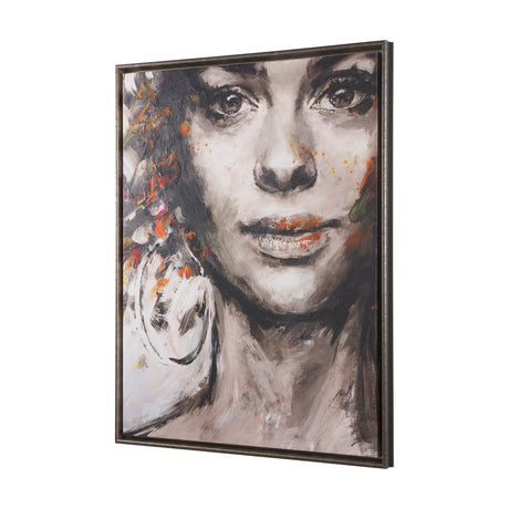 Unity II Woman (FL) by Mercana Studio a Hand Embellished Textured Framed Canvas by Mercana at Eve Furniture