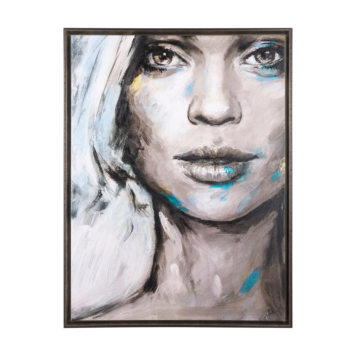 Unity III Woman (FL) by Mercana Studio a Hand Embellished Textured Framed Canvas by Mercana at Eve Furniture