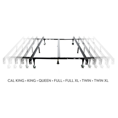 Universal Black Bed Frame w/ Rug Rollers by Malouf at Eve Furniture