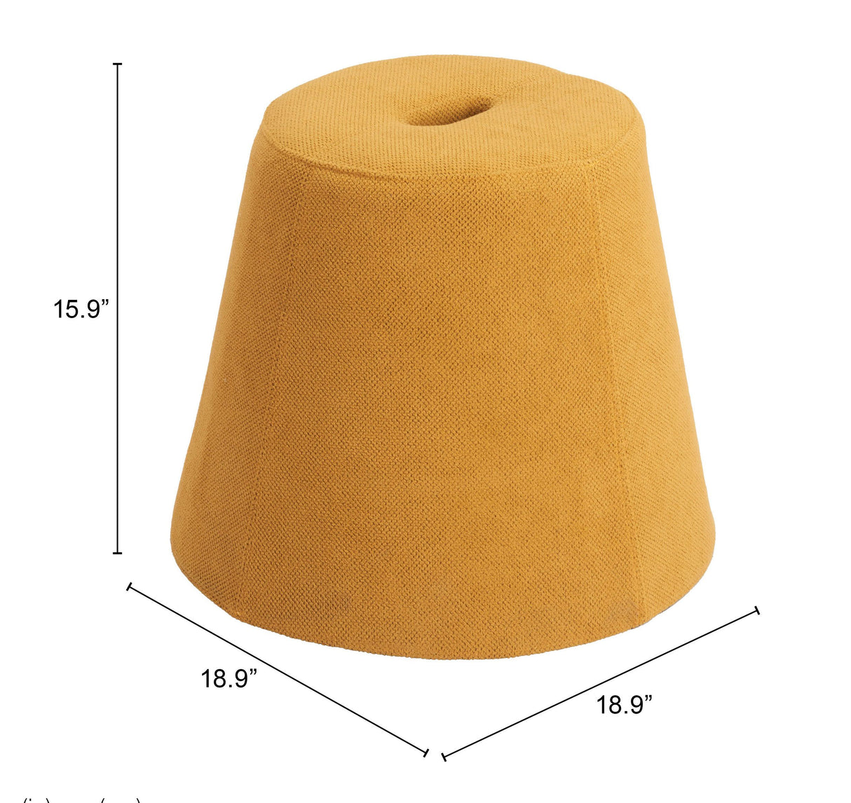 Upela Ottoman Yellow by Zuomod at Eve Furniture