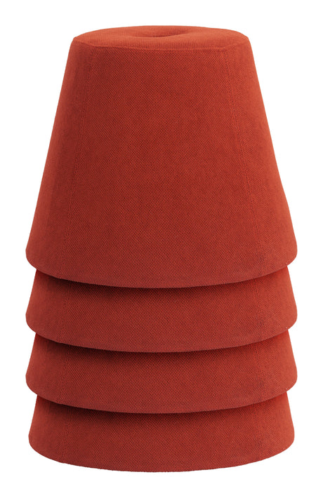 Upela Red Ottoman by Zuomod at Eve Furniture