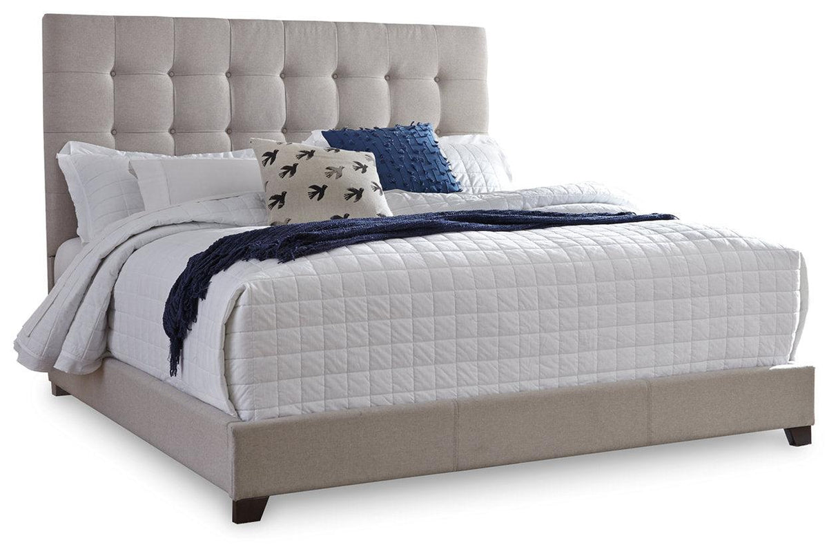 Upholstered Bed with Square Button Tufting by Ashley at Eve Furniture