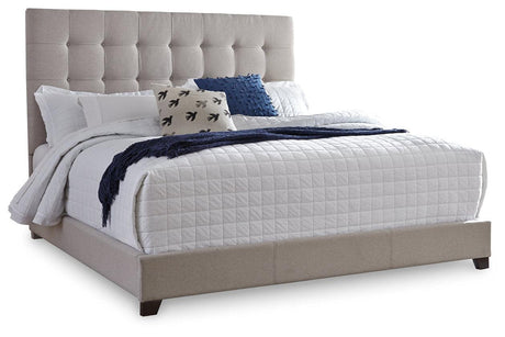 Upholstered Bed with Square Button Tufting by Ashley at Eve Furniture
