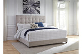 Upholstered Bed with Square Button Tufting by Ashley at Eve Furniture