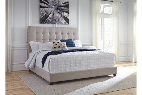 Upholstered Bed with Square Button Tufting by Ashley at Eve Furniture