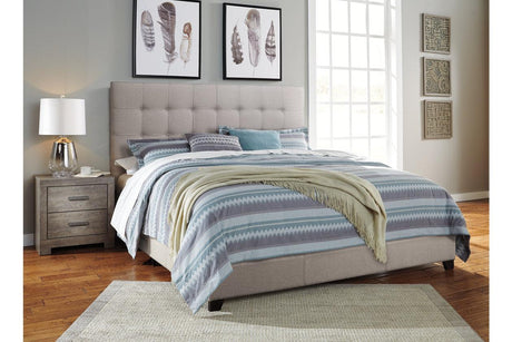Upholstered Bed with Square Button Tufting by Ashley at Eve Furniture