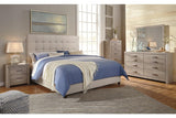 Upholstered Bed with Square Button Tufting by Ashley at Eve Furniture
