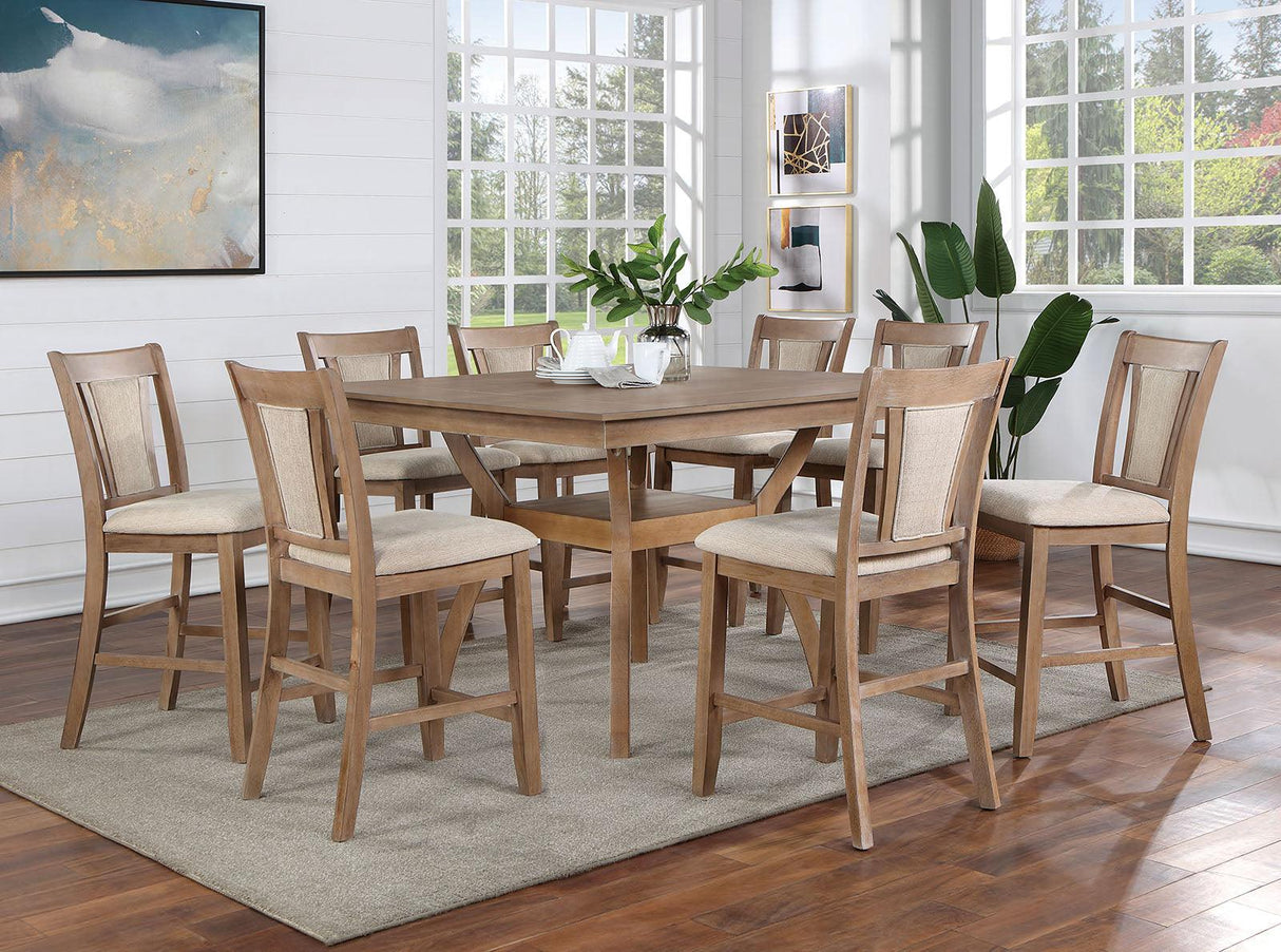 Upminster Natural Tone Counter Ht. Table by Furniture of America at Eve Furniture