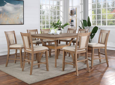 Upminster Natural Tone Counter Ht. Table by Furniture of America at Eve Furniture