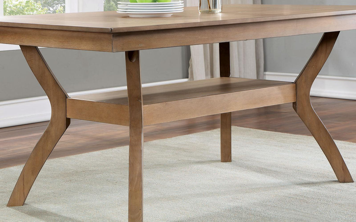 Upminster Natural Tone Dining Table by Furniture of America at Eve Furniture