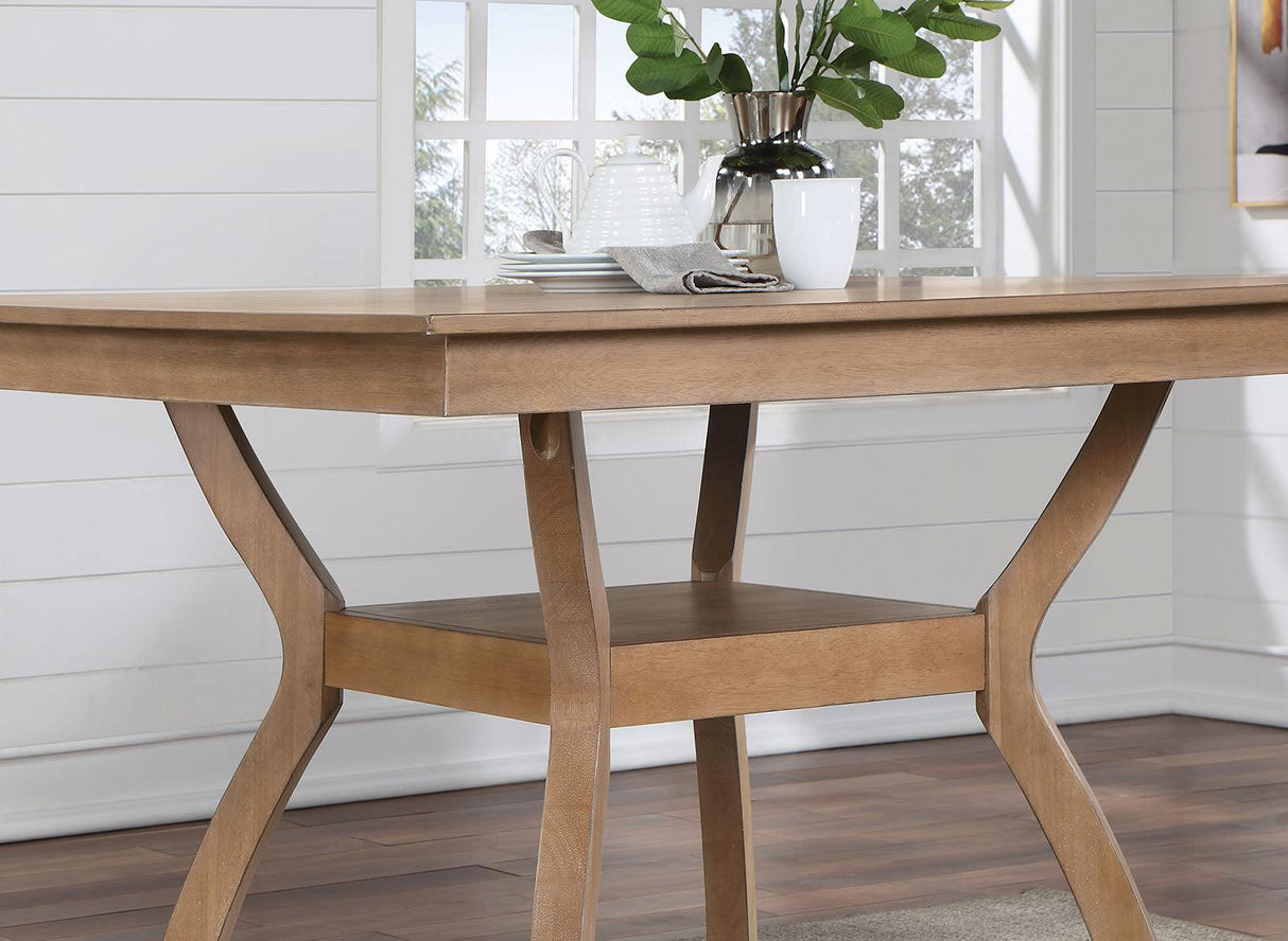 Upminster Natural Tone Counter Ht. Table by Furniture of America at Eve Furniture