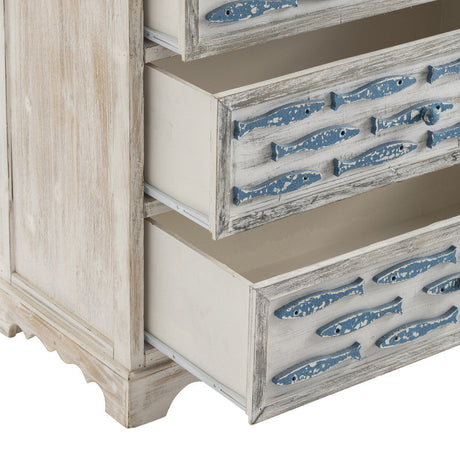 Upstream Cream/Blue Chest by Crestview at Eve Furniture