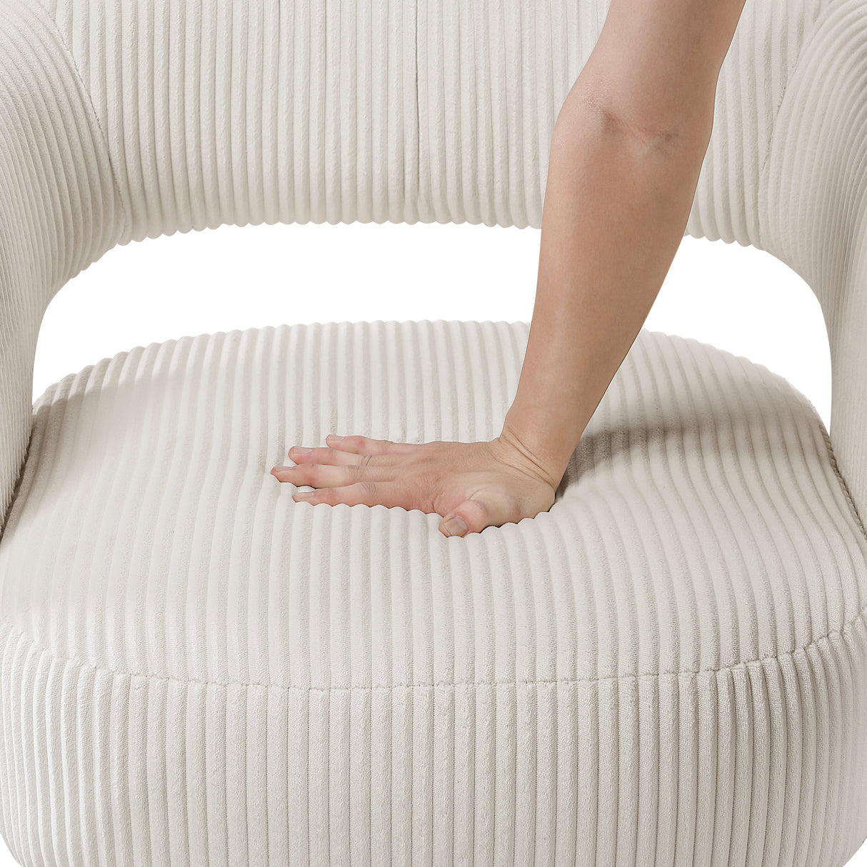 Upton Beige Swivel Accent Chair by Homelegance at Eve Furniture