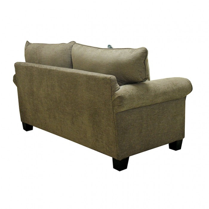 Upton Cafe Brown Loveseat by Furniture of America at Eve Furniture