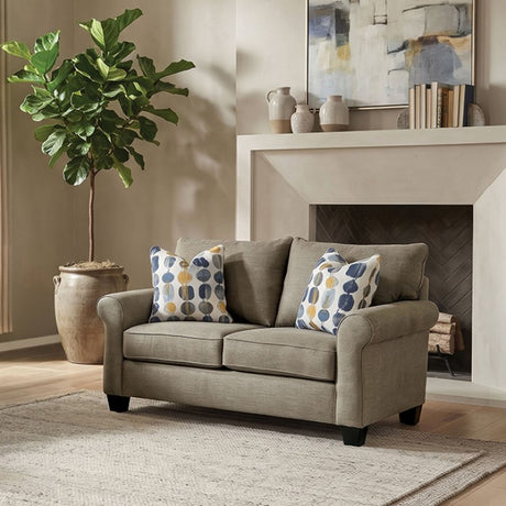 Upton Cafe Brown Loveseat by Furniture of America at Eve Furniture