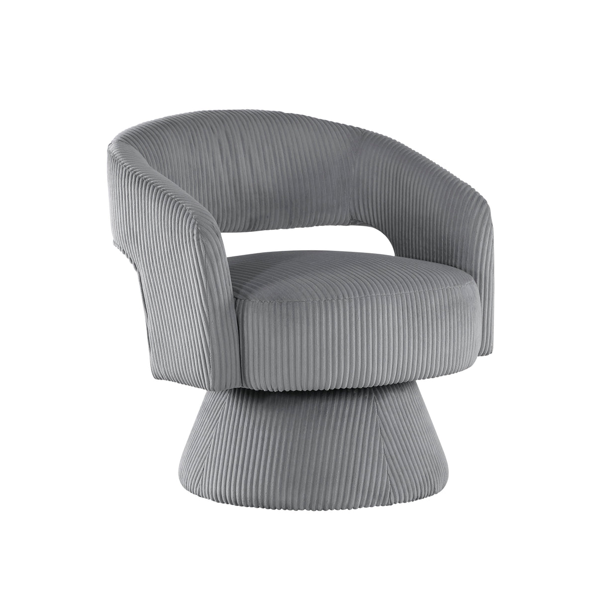 Upton Dark Gray Swivel Accent Chair by Homelegance at Eve Furniture