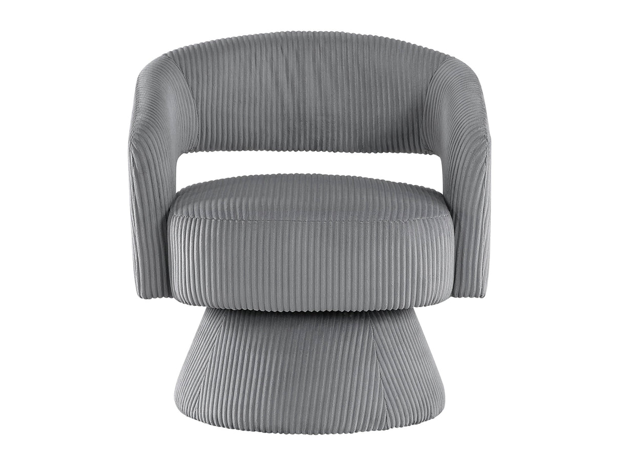 Upton Dark Gray Swivel Accent Chair by Homelegance at Eve Furniture